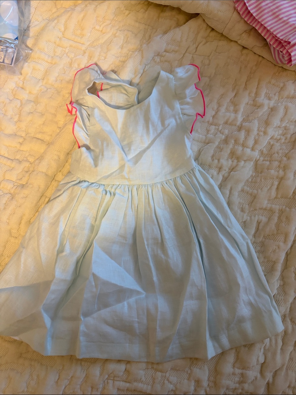 Jacadi linen open back dress